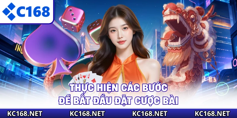 Thực hiện các bước để bắt đầu đặt cược bài